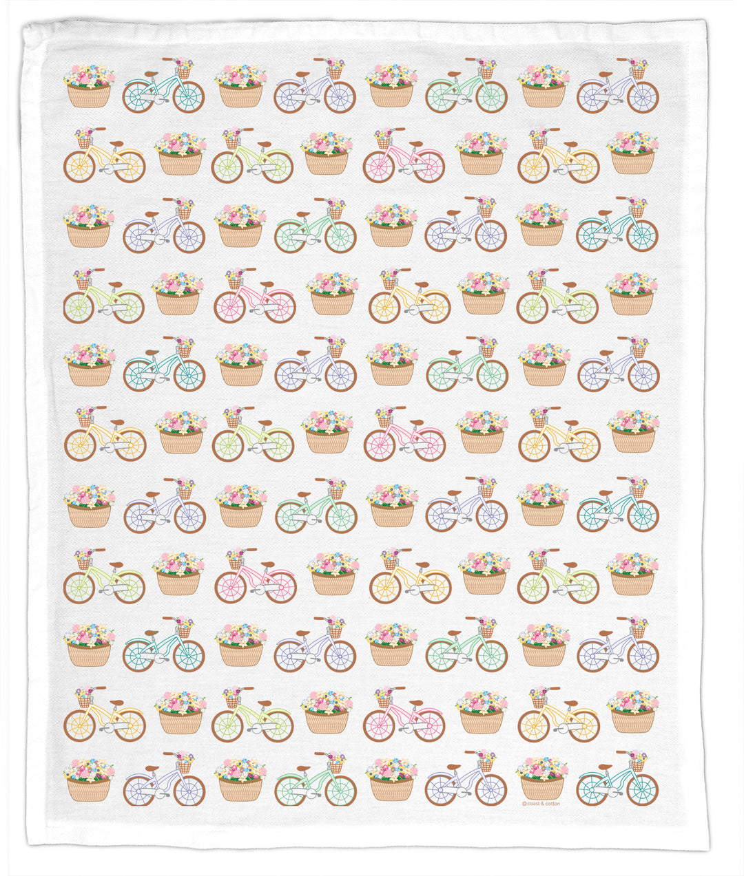 Bicycles & Flower Baskets, Hand Towel