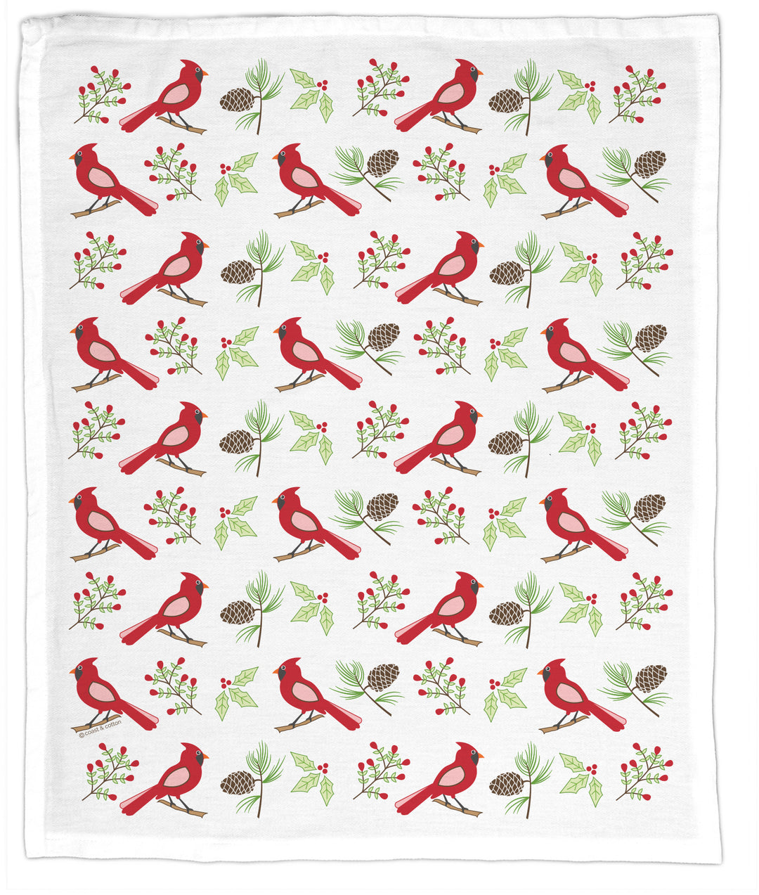 Christmas Cardinals, Hand Towel