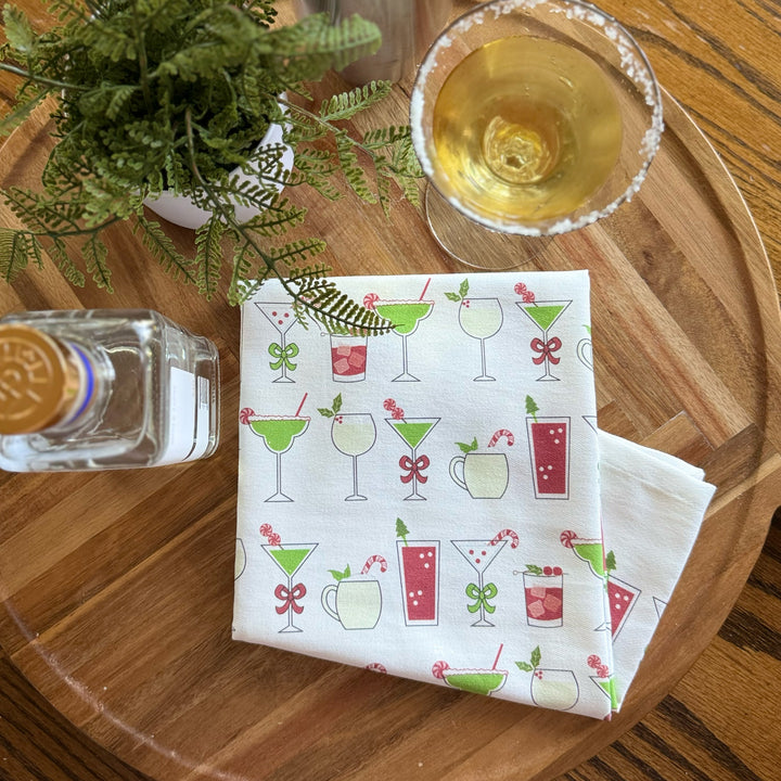 Christmas Cocktails, Hand Towel
