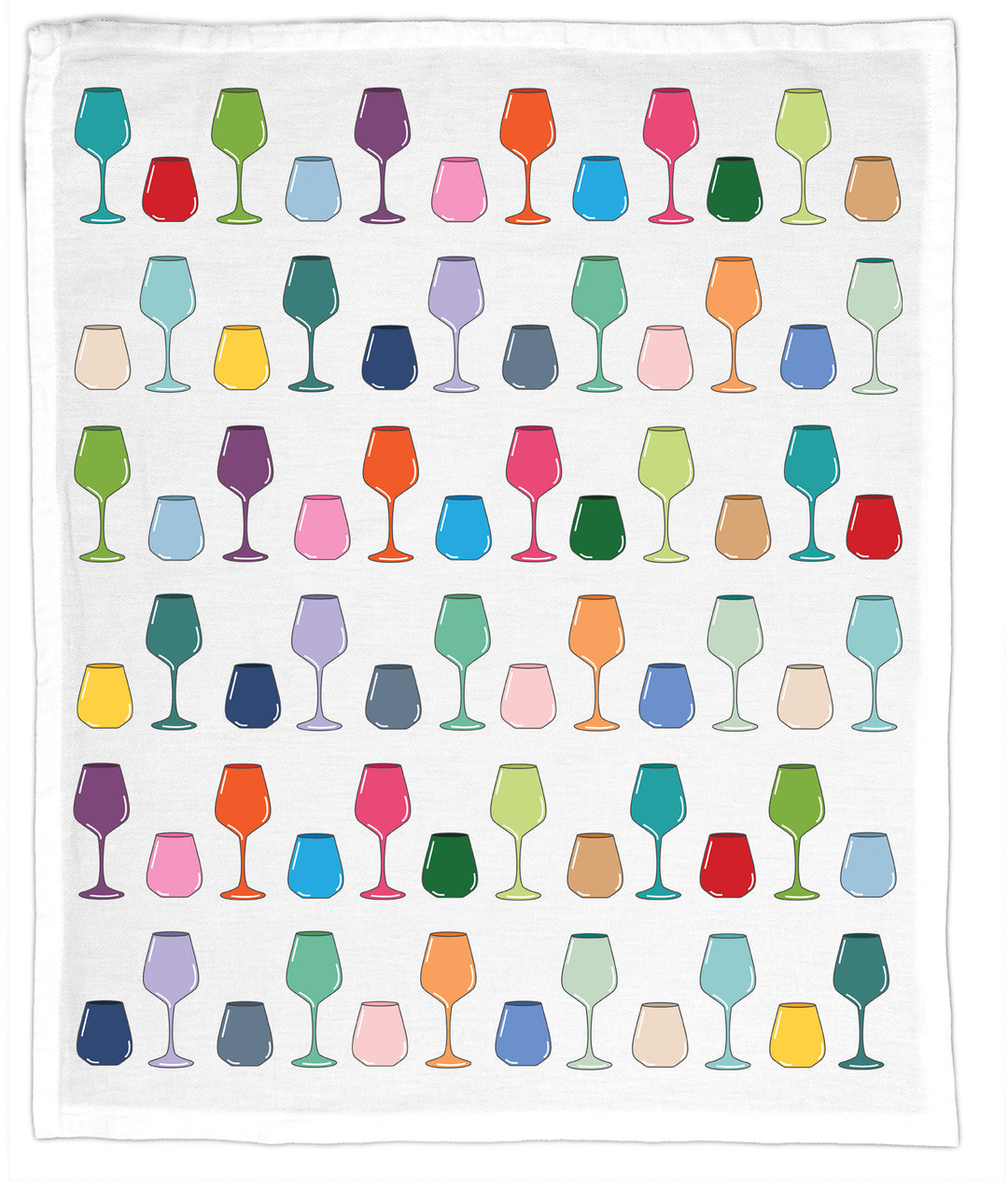 Colorful Stemware, Hand Towel