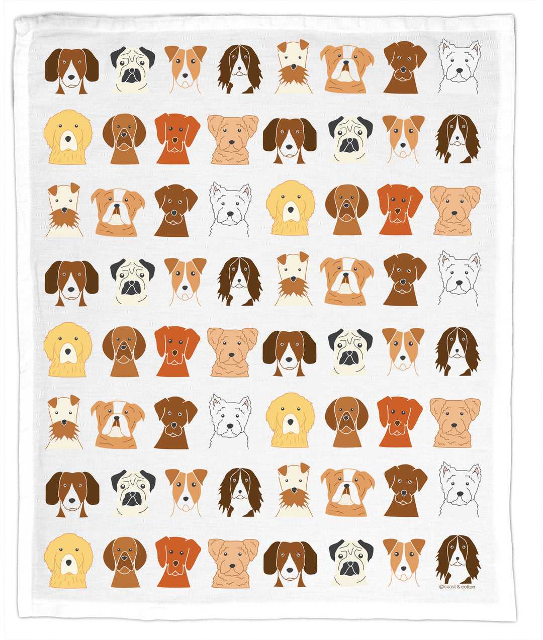 Dog Faces, Hand Towel