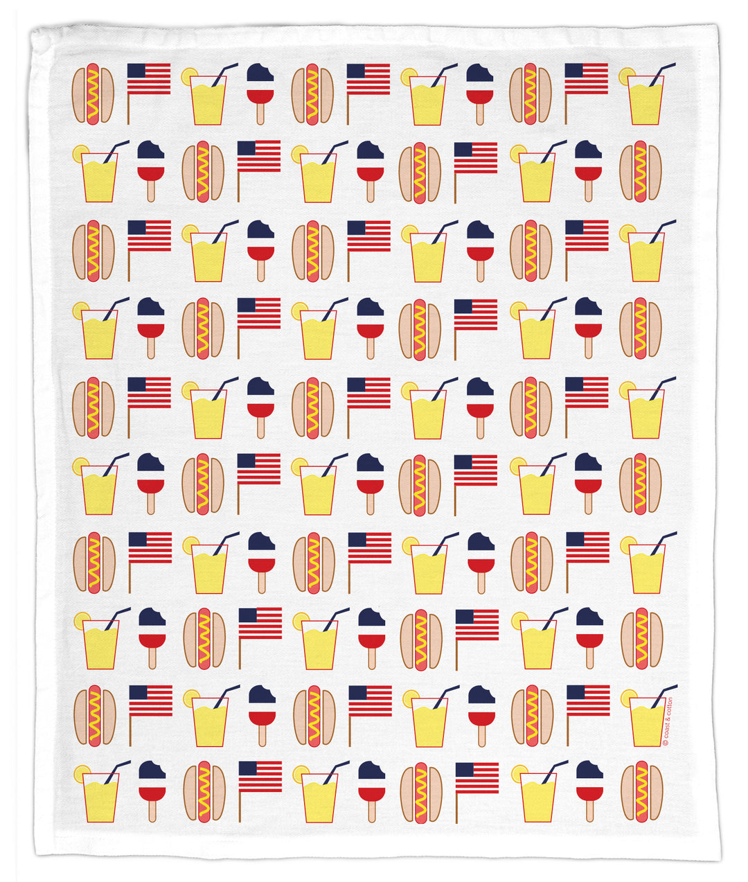 Hotdogs & Flags, Hand Towel