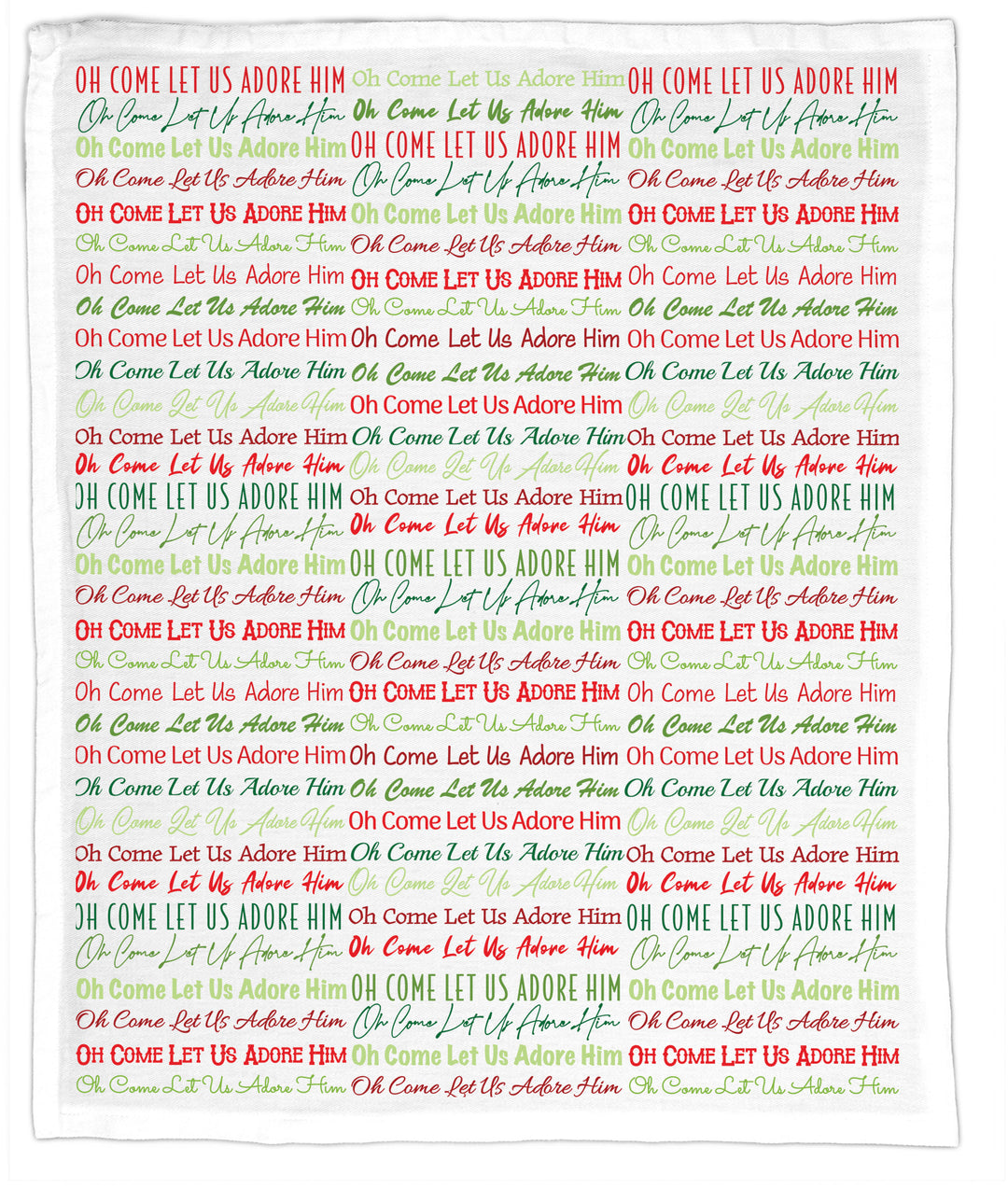 Oh Come Let Us Adore Him, Hand Towel