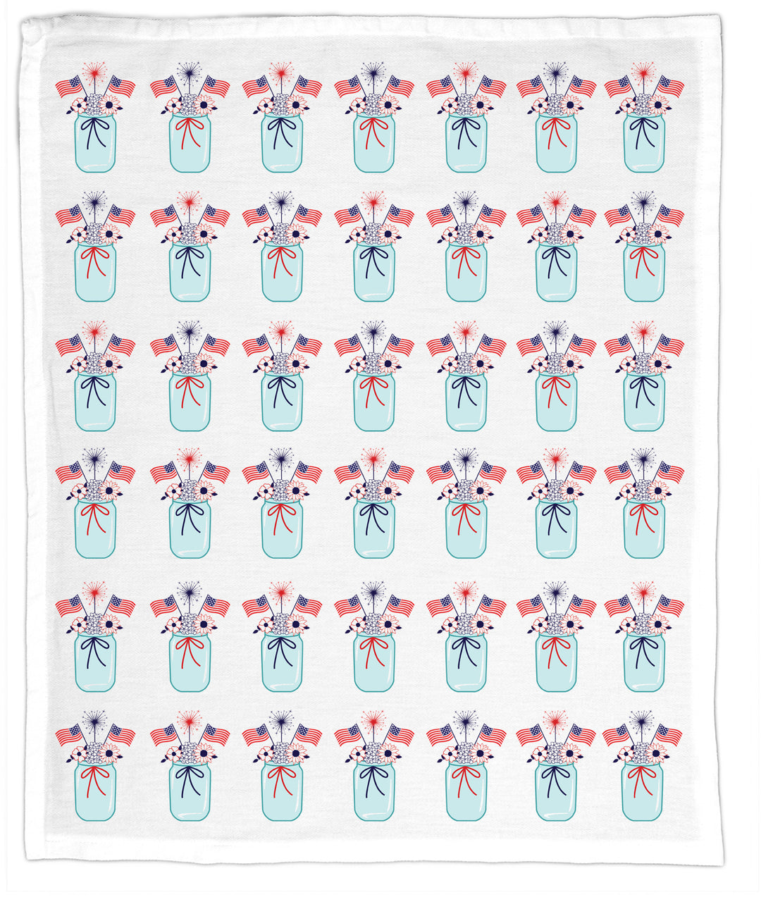 Patriotic Flags & Jars, Hand Towel
