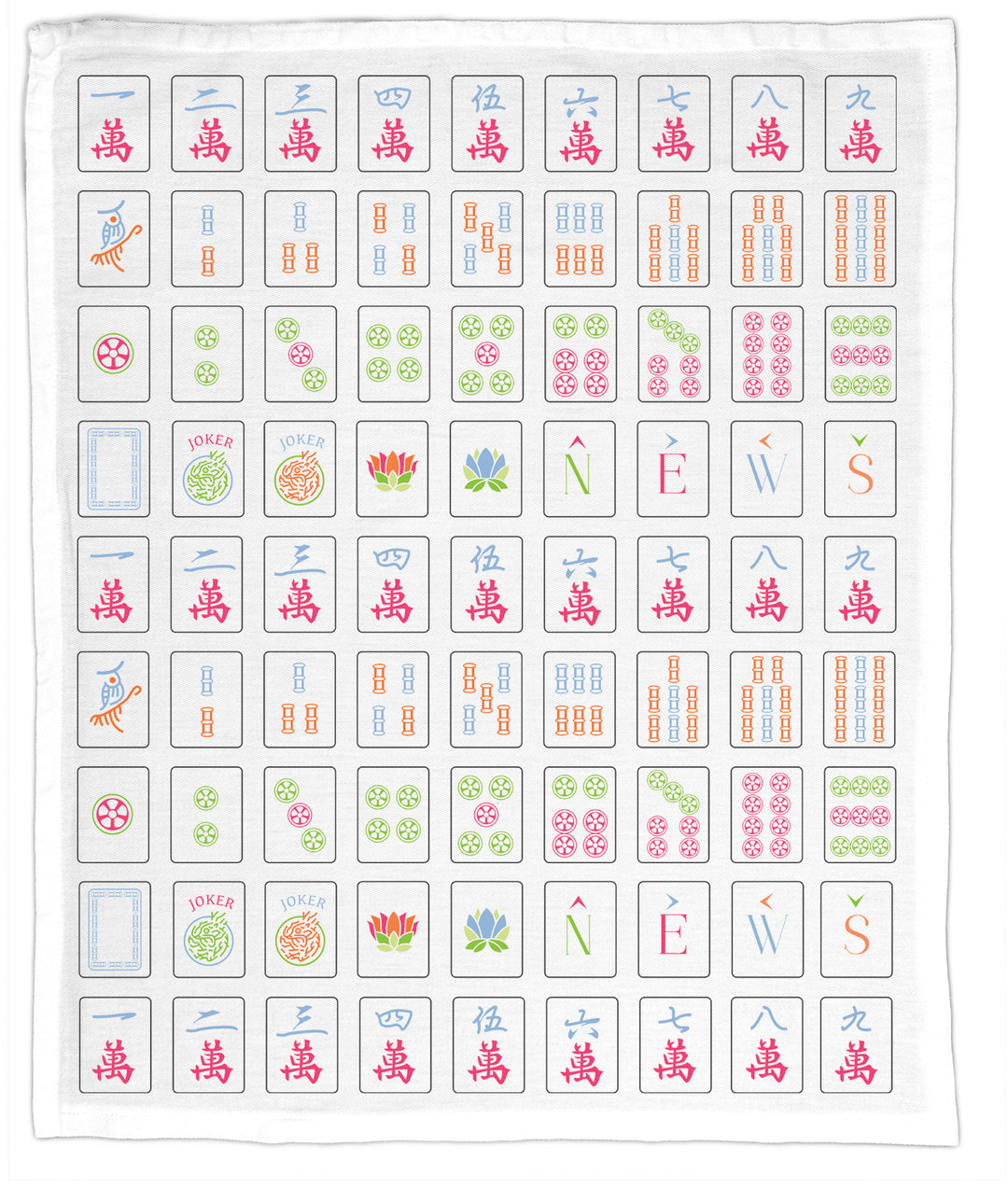 Mahjong (Bright Colors), Hand Towel
