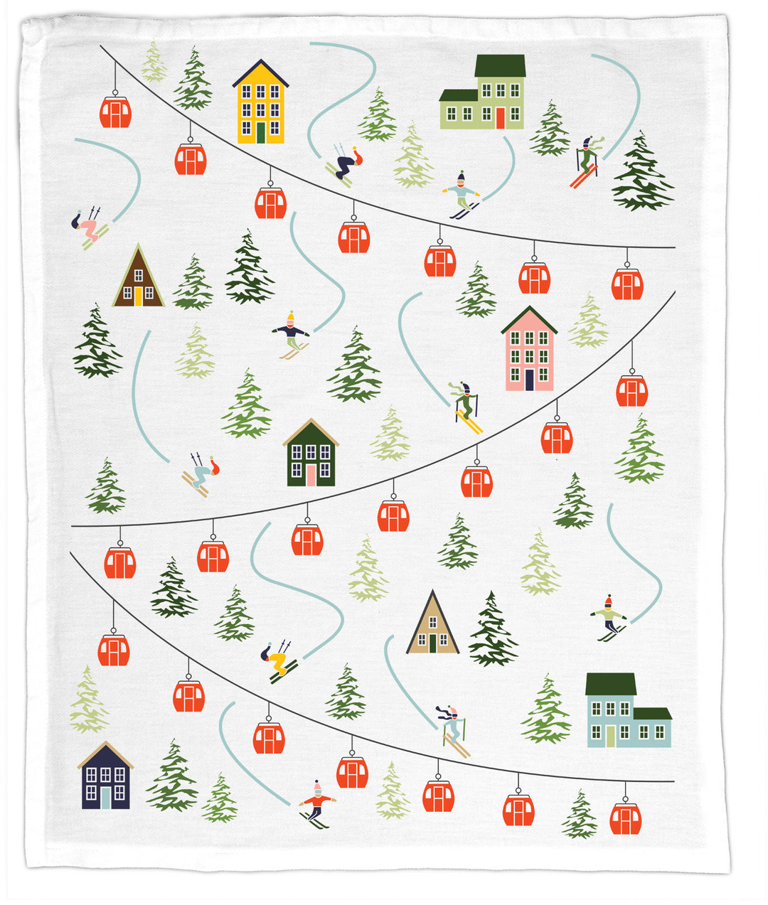 Ski Village, Hand Towel