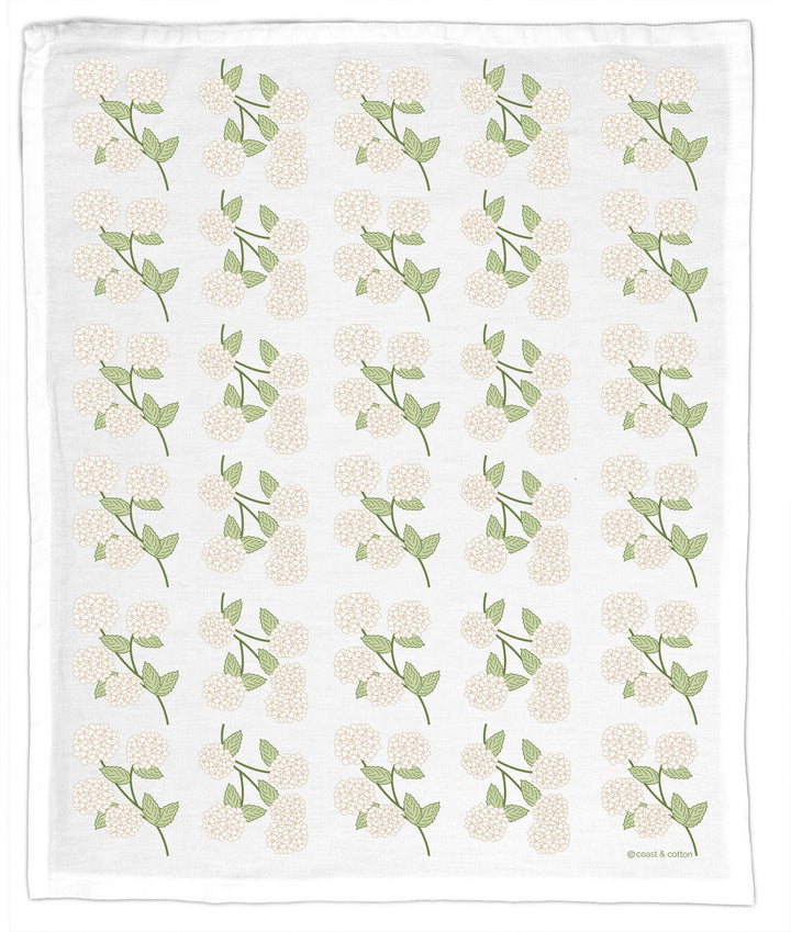 White Hydrangeas, Hand Towel
