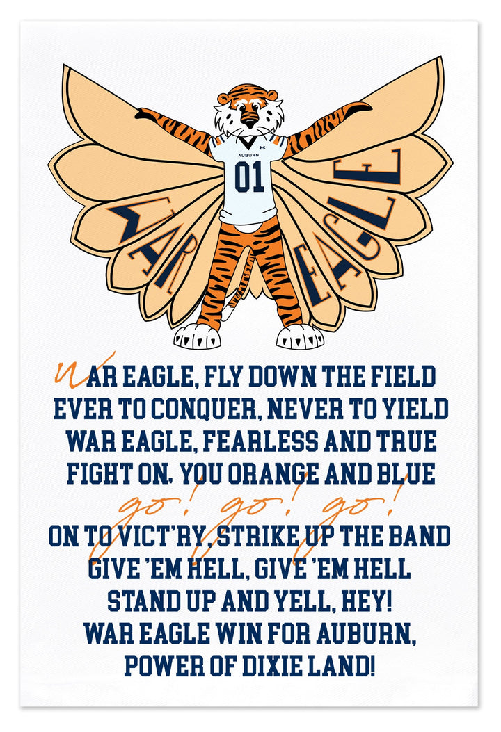 Aubie Fight Song - Licensed Hand Towel