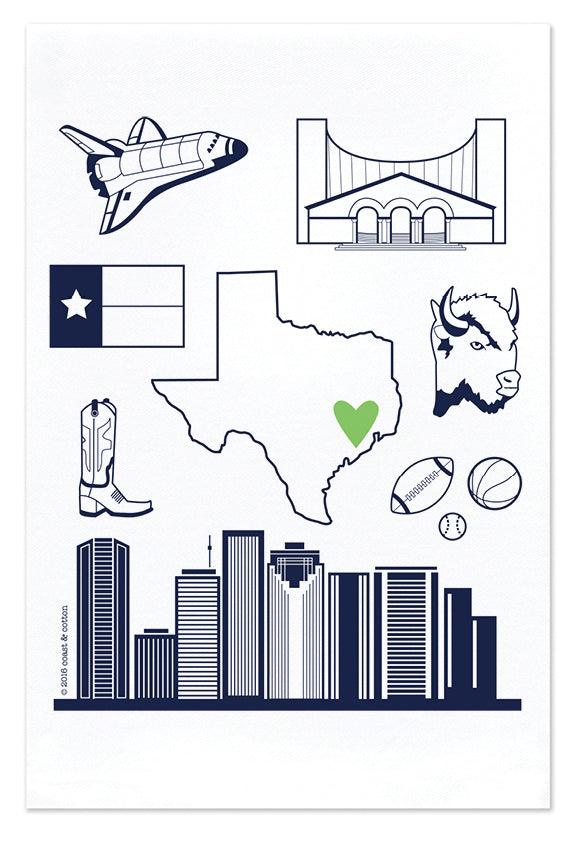 Love My City, Houston, TX, Hand Towel