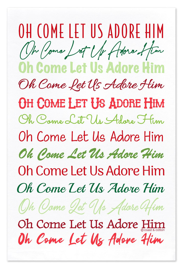 Oh Come Let Us Adore Him, Hand Towel